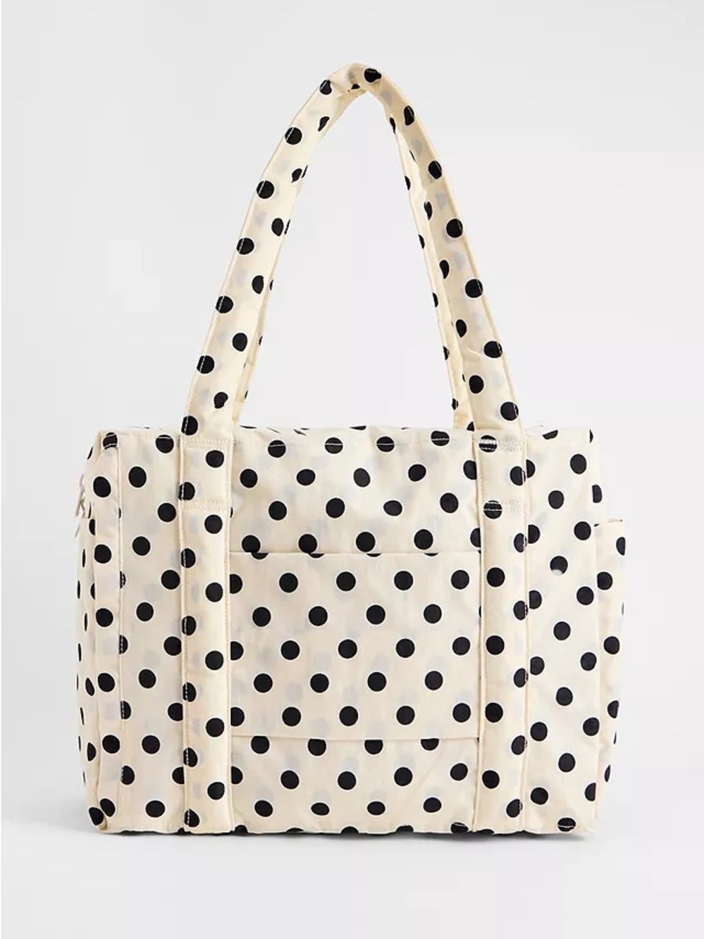 NWT Baggu Small Cloud Carry On Polka Dot Cream